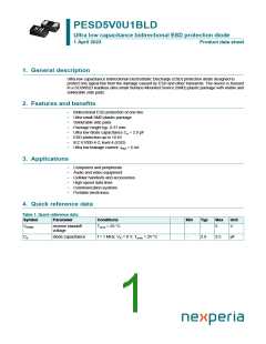浏览型号PESD5V0U1BLD的Datasheet PDF文件第1页