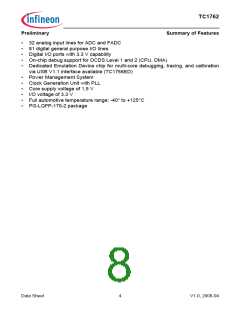 浏览型号SAK-TC1762-128F80HL AC的Datasheet PDF文件第8页