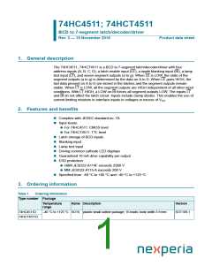 浏览型号74HCT4511D的Datasheet PDF文件第1页