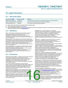 浏览型号74HCT4511D的Datasheet PDF文件第16页
