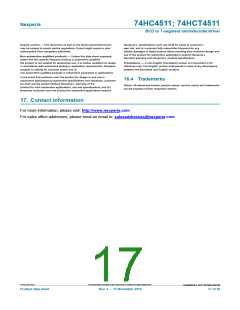 浏览型号74HCT4511D的Datasheet PDF文件第17页