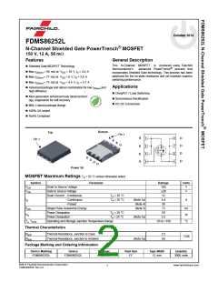 浏览型号FDMS86252L的Datasheet PDF文件第2页