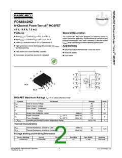 浏览型号FDS8842NZ的Datasheet PDF文件第2页