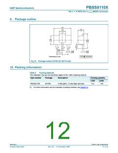 浏览型号PBSS8110X的Datasheet PDF文件第12页