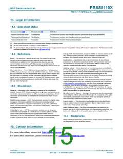 浏览型号PBSS8110X的Datasheet PDF文件第15页