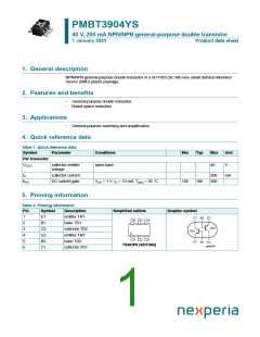 浏览型号PMBT3904YS的Datasheet PDF文件第1页