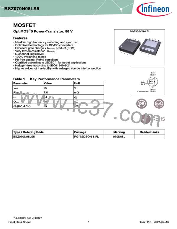BSZ070N08LS5图片预览