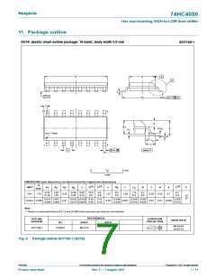 浏览型号74HC4050D的Datasheet PDF文件第7页