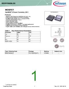 浏览型号BSZ070N08LS5的Datasheet PDF文件第1页