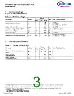 浏览型号BSZ070N08LS5的Datasheet PDF文件第3页