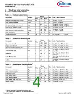 浏览型号BSZ070N08LS5的Datasheet PDF文件第4页