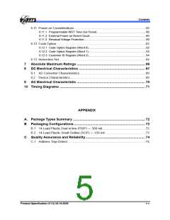 浏览型号EM78P259NSO14J的Datasheet PDF文件第5页