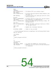 浏览型号EM78P259NSO14J的Datasheet PDF文件第54页