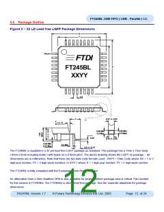 浏览型号FT245B的Datasheet PDF文件第12页