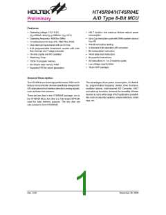 浏览型号HT45R04E的Datasheet PDF文件第1页