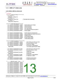 浏览型号ILI9320的Datasheet PDF文件第13页