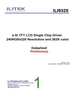 浏览型号ILI9325的Datasheet PDF文件第1页