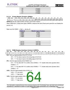 浏览型号ILI9325的Datasheet PDF文件第64页
