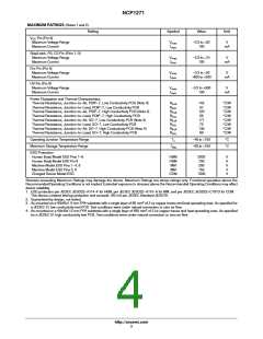 浏览型号NCP1271开关电源控制器的Datasheet PDF文件第4页