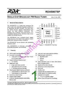 浏览型号RDA5807的Datasheet PDF文件第1页