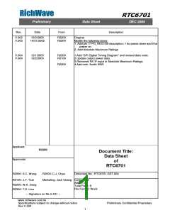 浏览型号RTC6701的Datasheet PDF文件第1页