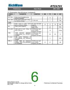 浏览型号RTC6701的Datasheet PDF文件第6页
