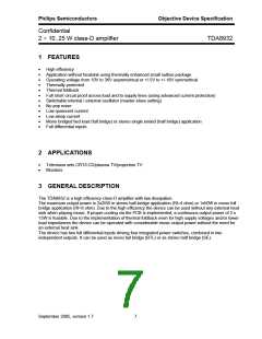 浏览型号TDA8932的Datasheet PDF文件第7页