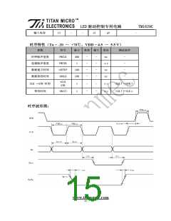 浏览型号TM1629C的Datasheet PDF文件第15页