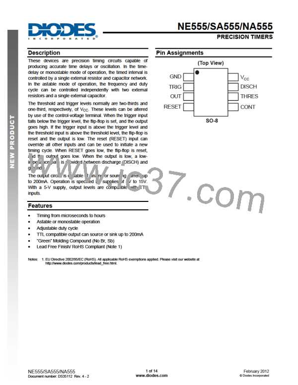 NE555-SA555-NA555(DIODES).图片预览