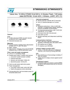 浏览型号STM8S003F3P6的Datasheet PDF文件第1页
