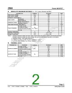 浏览型号UTC2N60 MOS管/场效应管的Datasheet PDF文件第2页