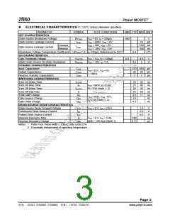 浏览型号UTC2N60 MOS管/场效应管的Datasheet PDF文件第3页
