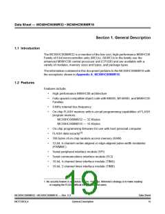 浏览型号MC908MR32CFUE的Datasheet PDF文件第19页