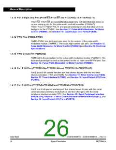 浏览型号MC908MR32CFUE的Datasheet PDF文件第26页
