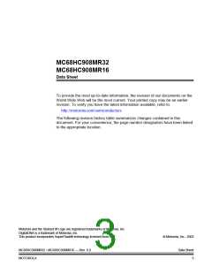 浏览型号MC908MR32CFUE的Datasheet PDF文件第3页