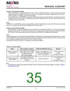 浏览型号MX25L12835F-M2I-10G的Datasheet PDF文件第35页