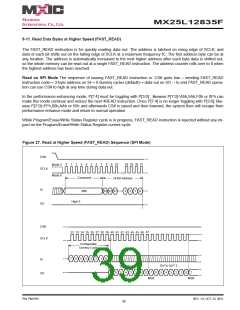 浏览型号MX25L12835F-M2I-10G的Datasheet PDF文件第39页