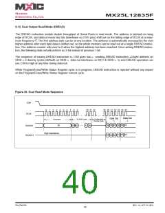 浏览型号MX25L12835F-M2I-10G的Datasheet PDF文件第40页