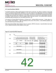 浏览型号MX25L12835F-M2I-10G的Datasheet PDF文件第42页