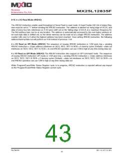 浏览型号MX25L12835F-M2I-10G的Datasheet PDF文件第43页