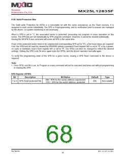 浏览型号MX25L12835F-M2I-10G的Datasheet PDF文件第68页