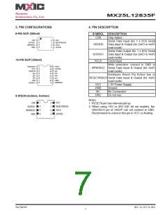 浏览型号MX25L12835F-M2I-10G的Datasheet PDF文件第7页