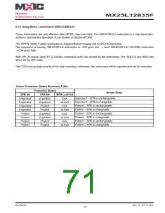 浏览型号MX25L12835F-M2I-10G的Datasheet PDF文件第71页