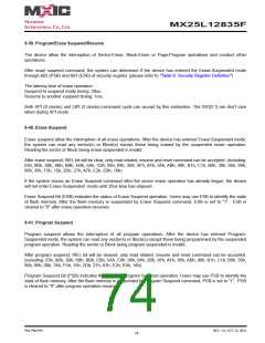 浏览型号MX25L12835F-M2I-10G的Datasheet PDF文件第74页