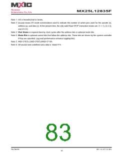 浏览型号MX25L12835F-M2I-10G的Datasheet PDF文件第83页