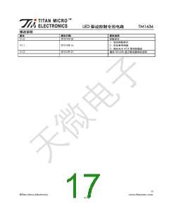 浏览型号TM1636的Datasheet PDF文件第17页