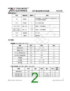 浏览型号TM1640的Datasheet PDF文件第2页